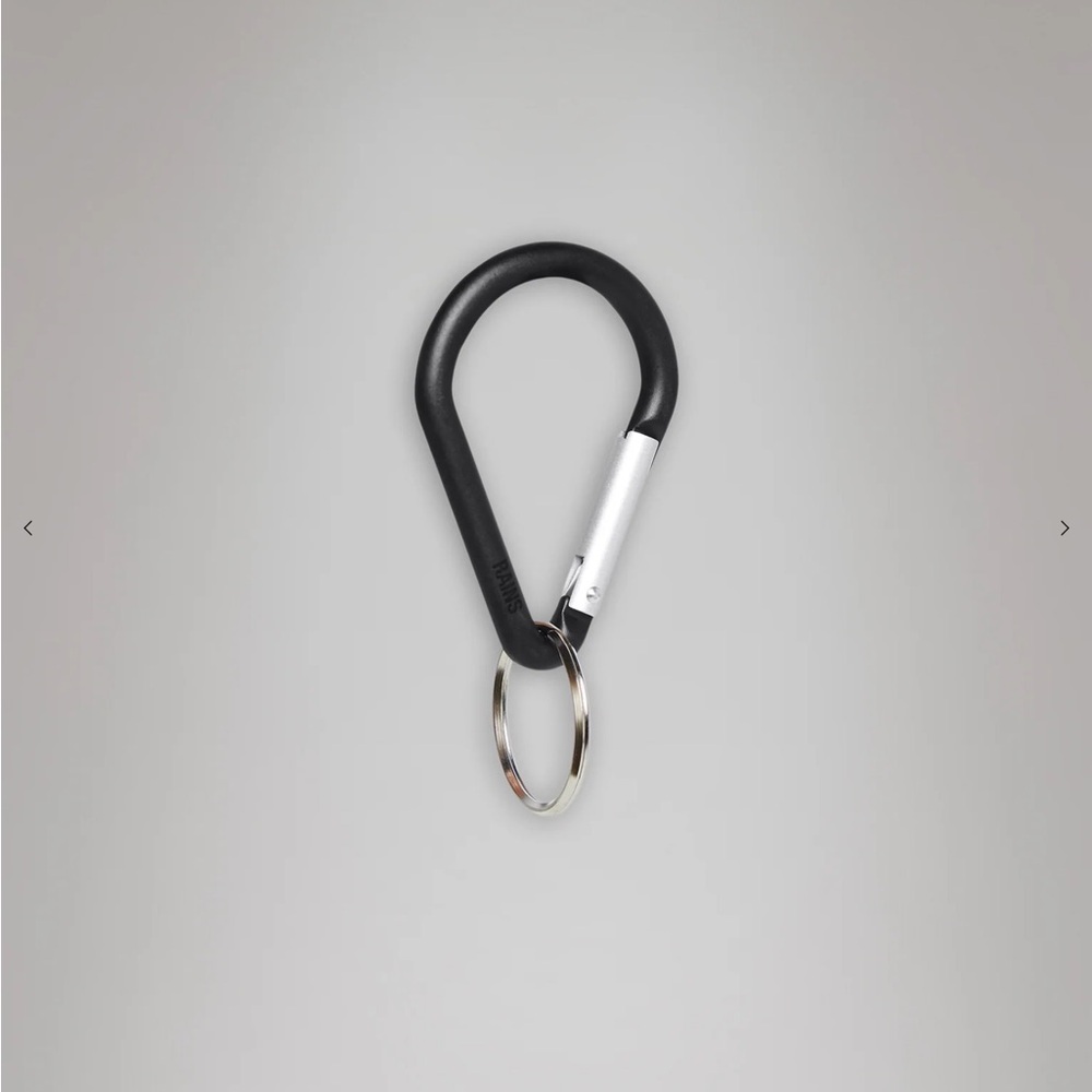 Rains Drop Carabiner & Keyring, NWT, Black & Silver